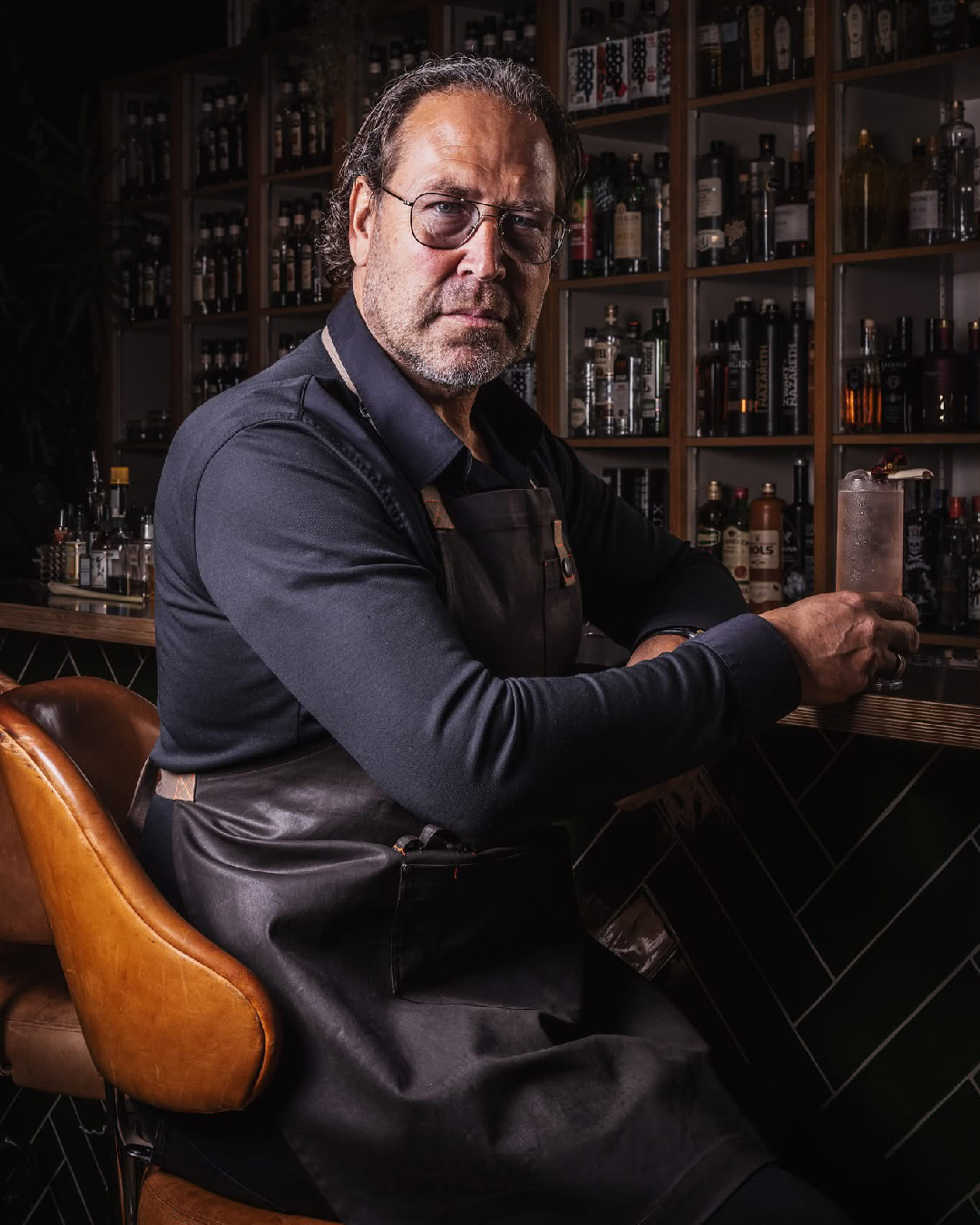 spiced pandan cocktail made with Bandoeng22 pandan liqueur by Richard Zijlstra