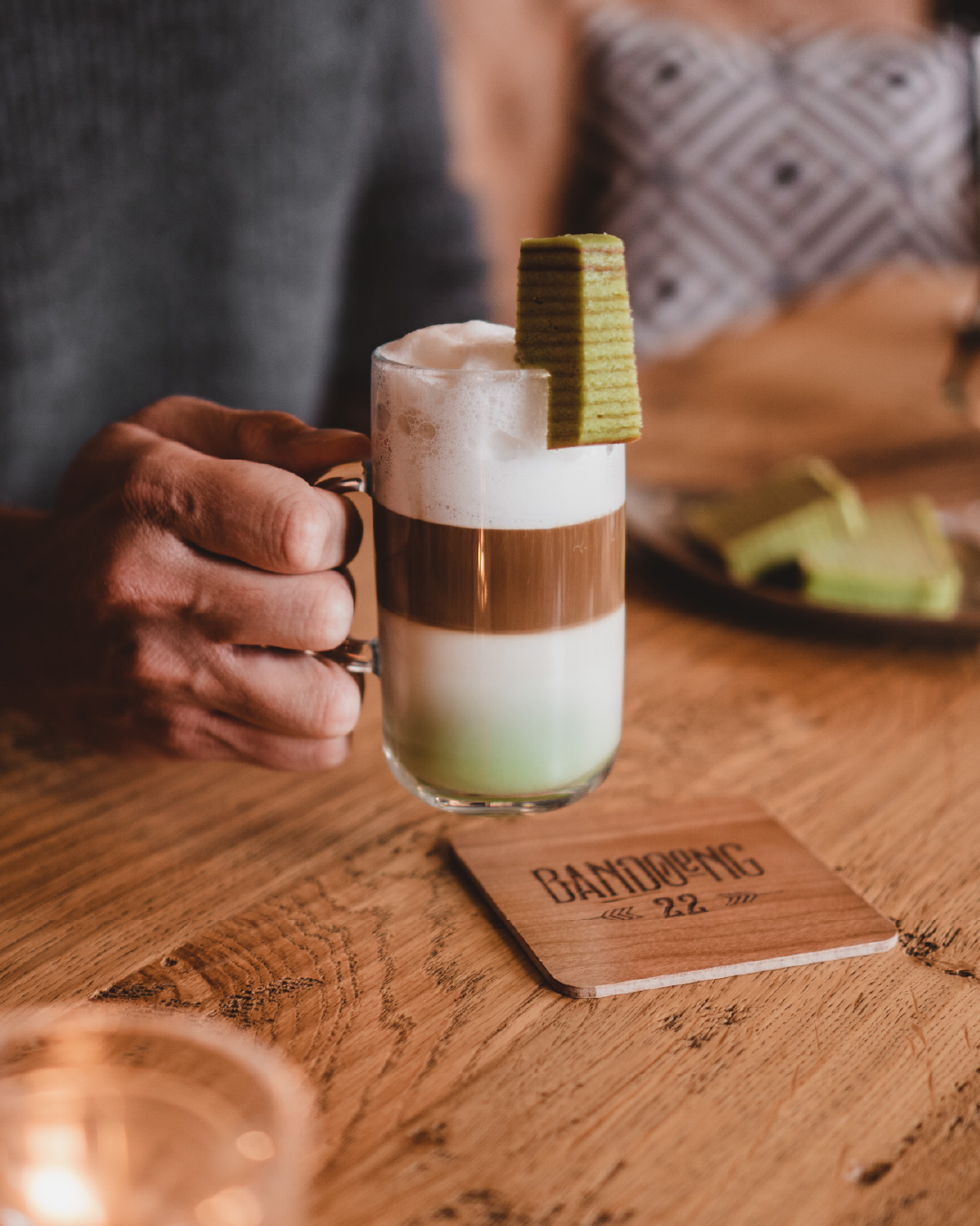 pandan coffee with Bandoeng’22 pandan liqueur